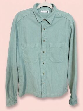 ASOS Mint Green Corduroy Button-Front Shirt